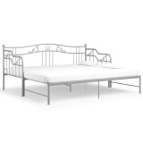 Cumpara ieftin Cadru pat canapea extensibila, gri, 90x200 cm, metal