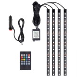 Lumini Ambientale RGB LED , Cu Telecomanda, Pentru Masina
