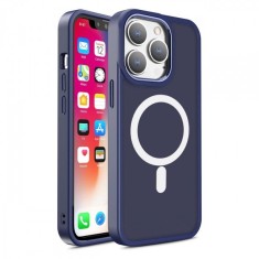 Husa MagSafe pentru Apple iPhone 15, OEM, Color Matte, Bleumarin foto