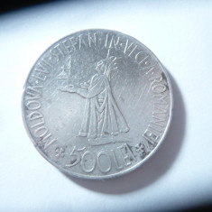 Moneda 500 lei 1941 Mihai I - Stefan cel Mare , argint , cal.Mediocru