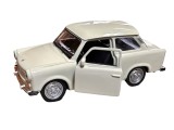 Macheta Trabant 601 1:34 Welly crem replica metal cu usi deschise si mecanism pull back fara cutie proprie