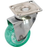Cumpara ieftin Roata pentru mobila, siliconata, verde, 50 mm x 20 mm