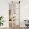 VidaXL Ușă glisantă Manual ORKDAL Maro 78 x 232 cm Lemn și metal 3332443