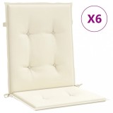 Cumpara ieftin Perne cu spatar mic, 6 buc., crem, 100x50x3 cm, textil oxford