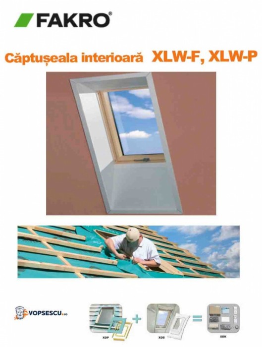 Captuseala interioara pentru ferestrele Fakro. model XLW-F, XLW-P