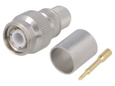 Conector TNC Tată Drept 50&Omega; RG213 Crimpat PTFE Aurit