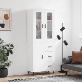 vidaXL Dulap &icirc;nalt, alb, 69,5x34x180 cm, lemn compozit