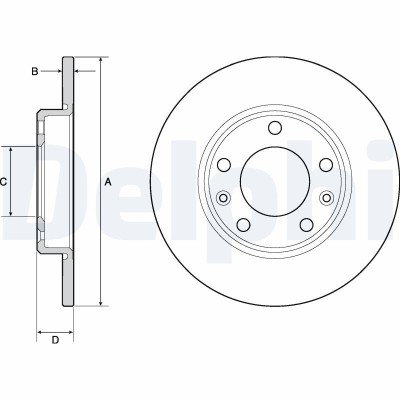 DELPHI BG4670C Disc frana foto