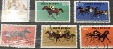 (H) Timbre Serii Romania Fauna Cai Echitatie, Stampilat
