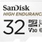 Microsdxc 32gb cl10 u3 sandisk endurance