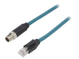 Cablu M12 tată RJ45, 8 pini, IP67