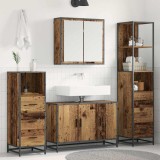 vidaXL Set de mobilier pentru baie 4 pcs Lemn vechi 90 x 33 x 60 cm 3402482