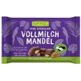 Rapunzel Ciocolata Cristallino Lapte Integral Migdale Intregi Bio Eco 100g