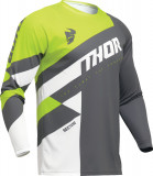 Tricou atv/cross Thor Sector Checker, culoare gri/verde, marime L Cod Produs: MX_NEW 29107596PE