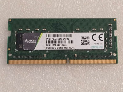 Memorie RAM laptop Apacer 8GB DDR4 2133Mhz PC4-2133 CL15 foto
