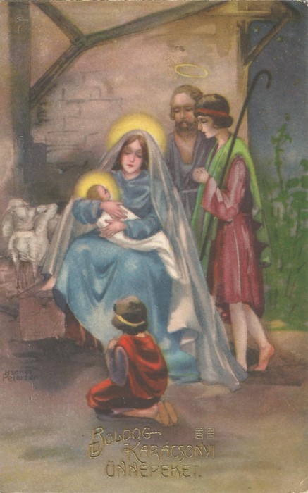 Rom&acirc;nia, felicitare 2 Crăciun, carte poştală, circulată intern, 1932