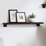 vidaXL Raft de perete maro &icirc;nchis 60x10x2 cm lemn masiv stejar tratat