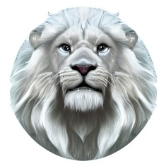 Sticker decorativ, Leu, Alb, 66 cm, 10477ST