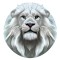 Sticker decorativ, Leu, Alb, 66 cm, 10477ST