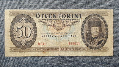 50 Forint 1986 Ungaria / Ferenc R&amp;aacute;k&amp;oacute;czi / Seria 066681 foto