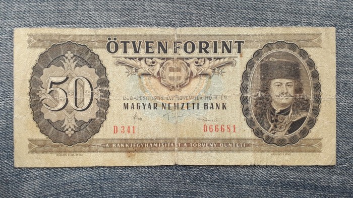 50 Forint 1986 Ungaria / Ferenc R&aacute;k&oacute;czi / Seria 066681