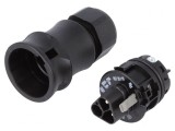Mufă Conector Circular 3-PIN Argintat 20A 250V