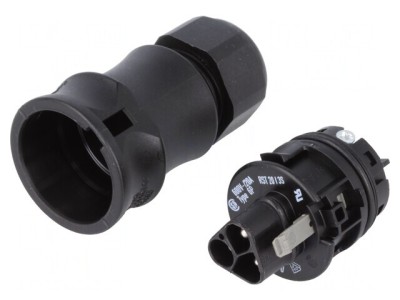 Mufă Conector Circular 3-PIN Argintat 20A 250V foto