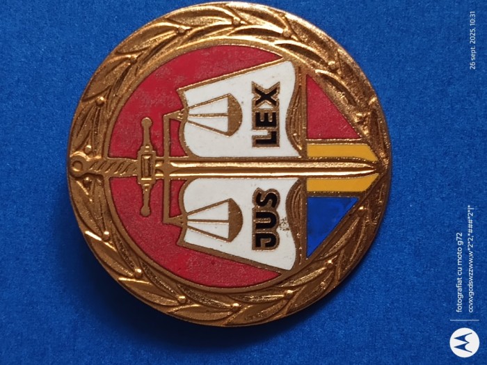 insigna mare Autoritate in JUSTITIE , de colectie