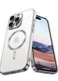 Huse silicon cu incarcare wireless compatibila cu Iphone 16 Pro Argintiu, Albastru, Carcasa