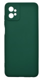 Husa de protectie din silicon pentru Motorola Moto G32, SoftTouch, interior microfibra, Verde Inchis, Oem