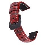 Curea piele naturala, compatibila Samsung Galaxy Watch 46mm, telescoape normale,, Red Brown