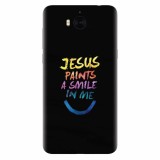 Husa silicon pentru Huawei Y6 2017, Jesus Paints A Smile In Me