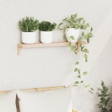 Raft suspendat vidaXL 62x10x12,5 cm din lemn masiv nuc