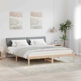 vidaXL Cadru de pat Maro și gri deschis 180 x 200 cm Lemn masiv de pin 3394353