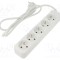 Prelungitor alimentare LANBERG 3x1mm&sup2; 5 prize 1,5m alb 10A