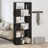 VidaXL Bibliotecă, stejar negru, 80x24x186 cm, lemn prelucrat