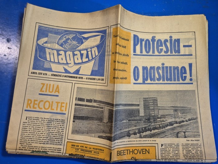 ziarul magazin 3 octombrie 1970 - ziua recoltei