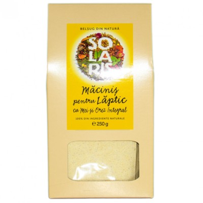 Macinis pentru laptic cu mei si orez integral 250g solaris foto