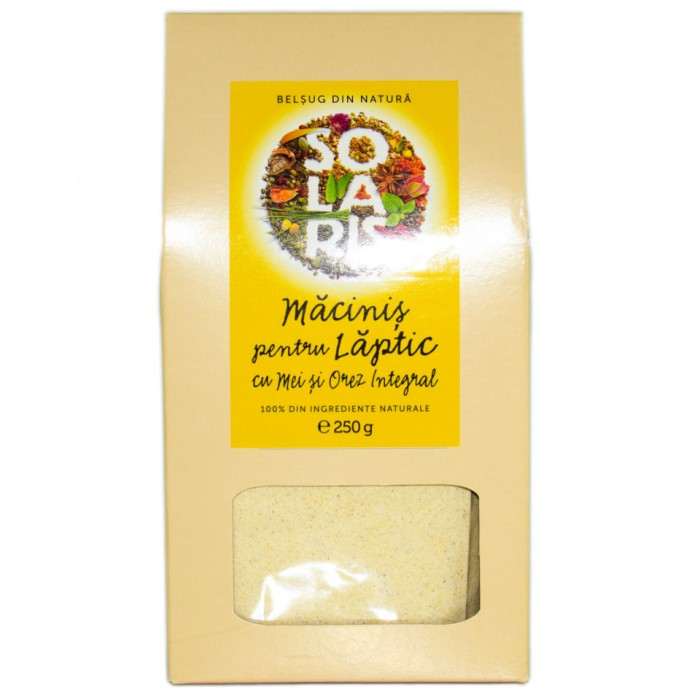 Macinis pentru laptic cu mei si orez integral 250g solaris