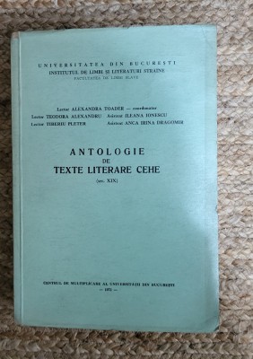 ANTOLOGIE DE TEXTE LITERARE CEHE (SEC XIX ) foto