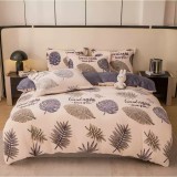 Cumpara ieftin Lenjerie Cocolino 4 Piese Pentru Pat Dublu cu Elastic - JOJ643 Frunza Crem