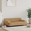 Pat caine Gossi maro, 90x53x30cm, catifea, confortabil, moale, cadru lemn masiv, design elegant, potrivit caini talie mica si animale de companie