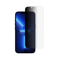 Folie telefon privacy de sticla compatibila iphone 13 pro max / 14 plus, 2.5d, protectie profesionala, case friendly, negru foto