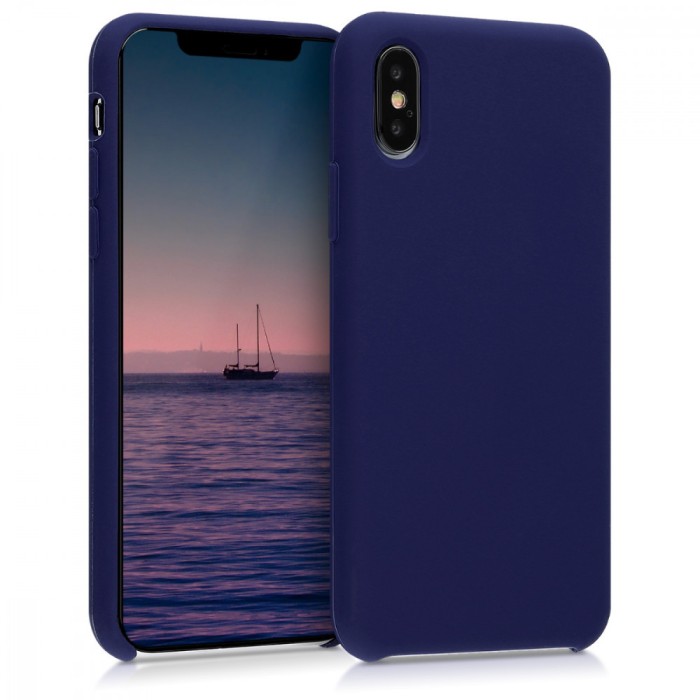 Husa pentru Apple iPhone X / iPhone XS, Silicon, Albastru, 46313.182