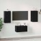 Set comodă TV 3 pcs Stejar negru 60 x 30 x 30 cm Lemn compozit