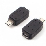 ADAPTOR MINIUSB (MAMA) LA MICROUSB (TATA) DETECH-17134 NEGRU