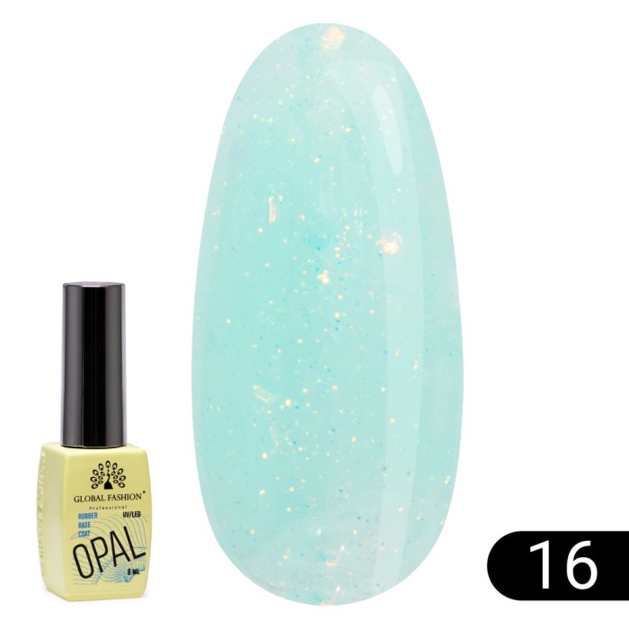 Bază pentru unghii Opal Rubber Base, Global Fashion 8 ml, 16