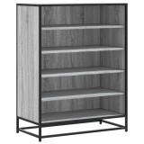 Cumpara ieftin Pantofar, sonoma gri, 75x38x97,5 cm, lemn prelucrat/metal