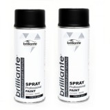 Cumpara ieftin Pachet 2 x Vopsea Spray Brilliante Cauciucata Negru 400 ml