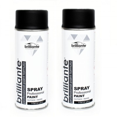 Pachet 2 x Vopsea Spray Brilliante Cauciucata Negru 400 ml foto